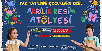 KAHRAMANMARAŞ BÜYÜKŞEHİR’DEN ÇOCUKLARA YAZ HEDİYESİ; AKRİLİK RESİM ATÖLYESİ BAŞLIYOR
