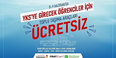 KAHRAMANMARAŞ BÜYÜKŞEHİR’DEN YKS ADAYLARINA ÜCRETSİZ ULAŞIM 