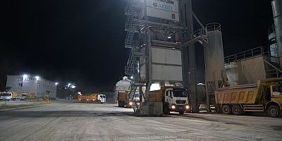KAHRAMANMARAŞ BÜYÜKŞEHİR’İN ASFALT ÜRETİM TESİSİ’NDE YILDA 400 BİN TON ÜRETİM YAPILIYOR