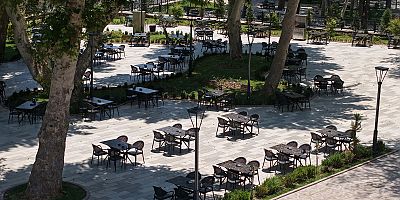 KAHRAMANMARAŞ BÜYÜKŞEHİR’İN ÇINARALTI ÇAY BAHÇESİ, HİZMETE AÇILIYOR