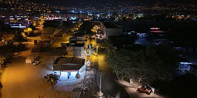 KAHRAMANMARAŞ BÜYÜKŞEHİR, TOPTANCILAR SİTESİ’NDE ASFALT MESAİSİNDE
