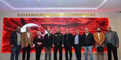 KAHRAMANMARAŞ GAZETECİLER CEMİYETİ’NDEN EMNİYET MÜDÜRÜ BEYTİ KALAYCI’YA ZİYARET