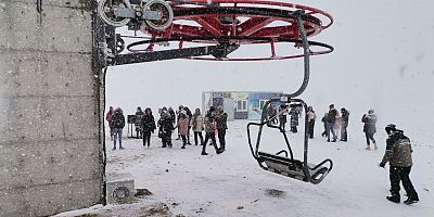 KAHRAMANMARAŞ KAYAK MERKEZİ DOLDU TAŞTI