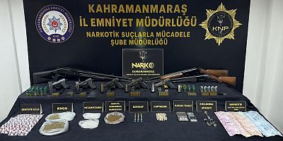 KAHRAMANMARAŞ MERKEZLİ UYUŞTURUCU OPERASYONU: 45 GÖZALTI