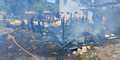 Kahramanmaraş’ta yaşanan ahır yangınında 1 kişi dumandan etkilenirken