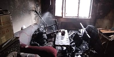 KAHRAMANMARAŞ’TA EV YANGINI: 1 KİŞİ KURTARILDI