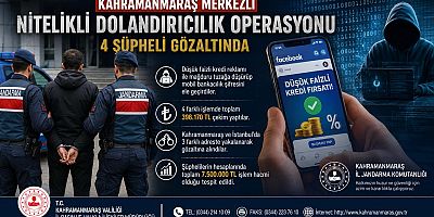 KAHRAMANMARAŞ’TA FACEBOOK TUZAĞINA JANDARMA DARBESİ