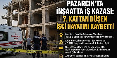 KAHRAMANMARAŞ’TA İNŞAATTA İŞ KAZASI