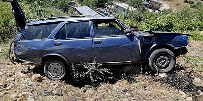 KAHRAMANMARAŞ’TA KAZA SONRASI OTOMOBİL YANDI: 1 ÖLÜ 1 YARALI