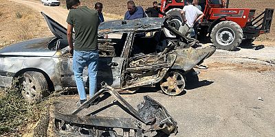 KAHRAMANMARAŞ’TA KÖPRÜDEN UÇAN OTOMOBİL YANDI: 3 YARALI