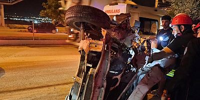 Kahramanmaraş’ta otomobilin devrilmesi sonucu yaşanan trafik kazasında sürücü yaralandı.