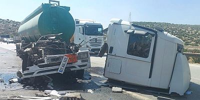 KAHRAMANMARAŞ’TA TANKER İLE KAMYON ÇARPIŞTI