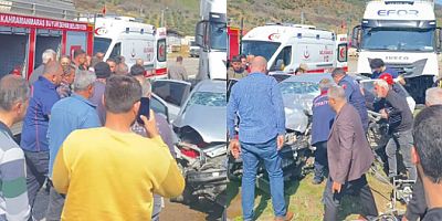 KAHRAMANMARAŞ'TA TIR İLE OTOMOBİL ÇARPIŞTI: 1 KİŞİ HAYATINI KAYBETTİ
