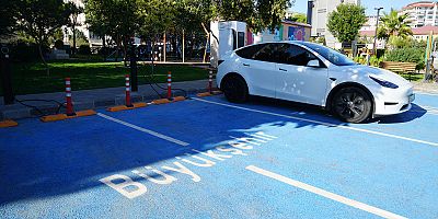 KMBB Enerji tarafından şehre kazandırılan araç şarj istasyonu