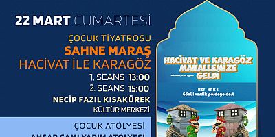 Kahramanmaraş Büyükşehir Belediyesinin Ramazan ayı boyunca çocuklara özel düzenlediği kültür ve sanat etkinlikleri