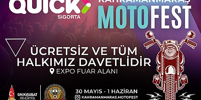 Onikişubat Belediyesi’nin ev sahipliğinde ve katkılarıyla 30 Mayıs - 1 Haziran tarihleri arasında kapılarını açacak Kahramanmaraş Motofest