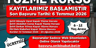 ONİKİŞUBAT BELEDİYESİ’NİN ÜCRETSİZ YAZ YÜZME KURSLARI’NA KAYITLAR DEVAM EDİYOR