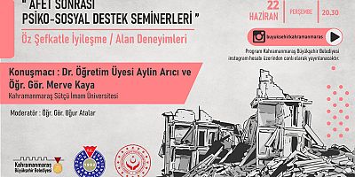 PSİKO-SOSYAL DESTEK SEMİNERLERİ ‘ÖZ ŞEFKATLE İYİLEŞME’YLE DEVAM EDECEK