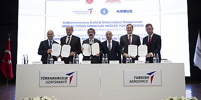 İstiklal Üniversitesi bünyesinde kurulacak AİRBUS-TUSAŞ Havacılık Meslek Yüksekokulu Kuruluş ve Yapım Anlaşması İmza Törenine katılan Başkan Güngör