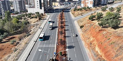 TURGUT ÖZAL BULVARI YEŞİLLENİYOR
