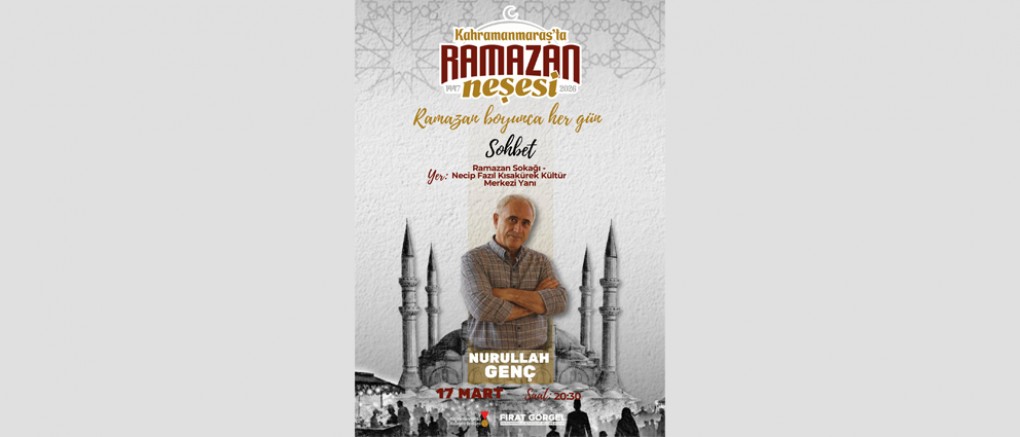 USTA YAZAR GENÇ, RAMAZAN SOHBETLERİNDE SEVENLERİYLE BULUŞACAK